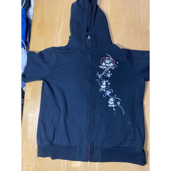 Disney Bradford Exchange Womens Black Mickey Love Hoodie Size Large 20pit2pit - Picture 4 of 10